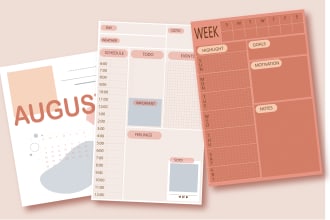 design aesthetic planner, journal, tracker for you