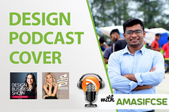 design podcast cover art or artwork, event flyer