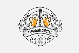 design community taproom logo in 24 hours