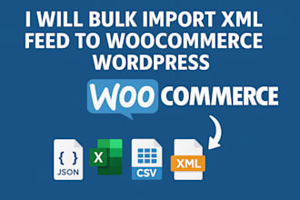 bulk import and auto update data to your woocommerce wordpress xml csv excell js