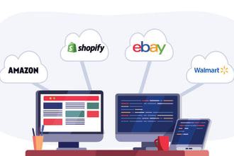 list your products on amazon, ebay, walmart shopify, etsy and multiple