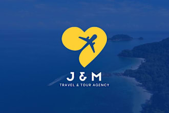 design a modern travel agency blog  or agent logo design