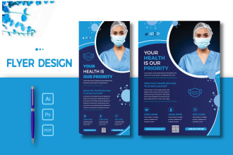 do professional business medical flyer brochure and dl flyer design