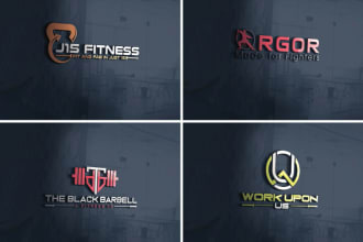 design gym, warrior, fitness , sports and business logo