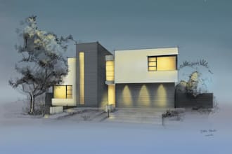 create professional architectural design sketches