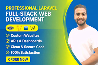 be your php laravel developer, php website development as backend php laravel