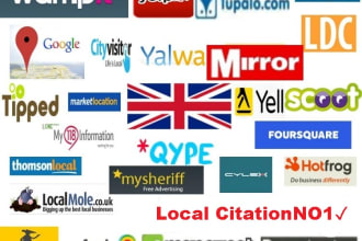 build top local citations and directory listings for UK