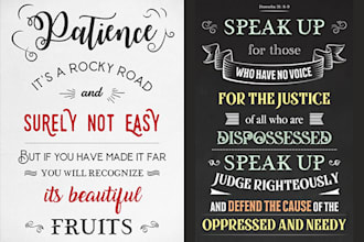 design unique typography quote and poster