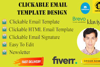 do eye catching responsive email template design and landing page, newsletter