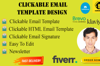 do eye catching responsive email template design and landing page, newsletter