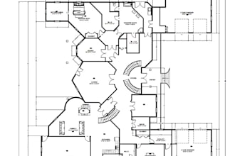 create an architectural 2d floor plan in autocad for city permits