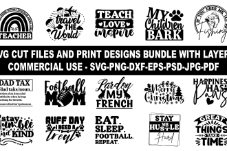 provide creative, svg cut files, pdf, png, eps bundle design