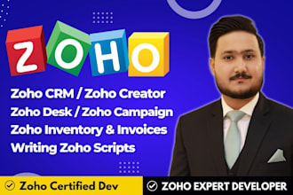 customize zoho creator zoho crm zoho analytics API integration and write scripts
