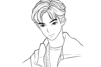draw line art or ink your comic or manga with high quality