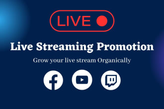 promote live stream organically and grow your channel