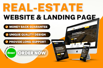 create a real estate landing page or website