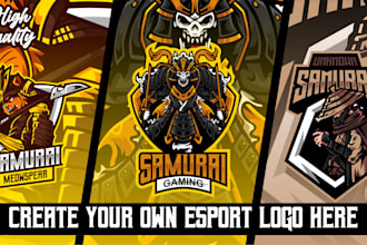design cool esport mascot logo for team, gaming , sketch in 24 hours