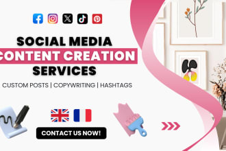 be your social media content creator in french or english
