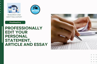 do professionally proofread and edit essay, article and statement of purpose