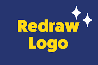 do vector tracing and redraw logo