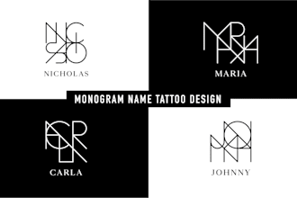 monogram name logo for you