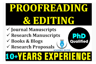 proofread and edit your scientific paper or journal article