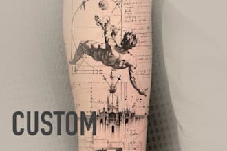 create an abastract concept tattoo design for you