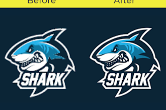vectorize, trace or recreate low resolution logo or image