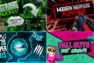 design professional youtube gaming thumbnail