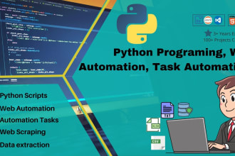 do web automation and create custom bots using python