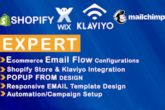 set popup form connect klaviyo and shopify, wix site design mailchimp newsletter