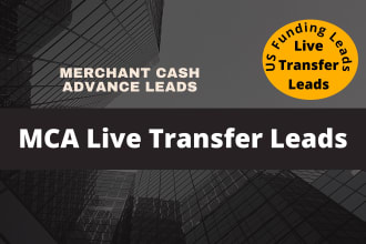 provide exclusive mca live transfer leads