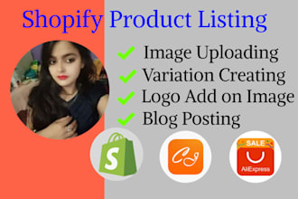 be professional shopify product listing and data entry