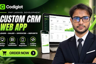 build custom crm with automation, laravel web app or admin dashboard
