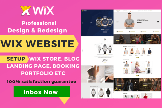 design or redesign wix ecommerce website and business wix store