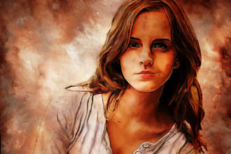 make your photo looks like a canvas painting