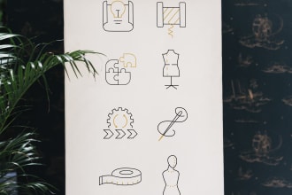 design minimalist vector line icons