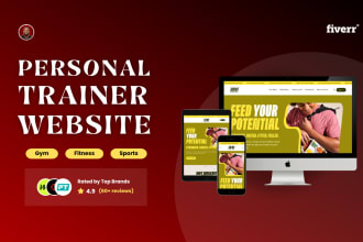 design a personal trainer, gym, and fitness website