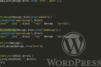 fix wordpress bug or  extend the functionality