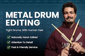 perfectly edit and time align your heavy metal drums