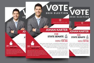 do winning urgent political election campaign flyer and postcard design for you