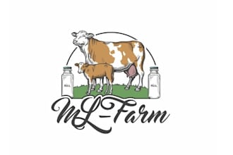 create an awesome milk breeding logo design