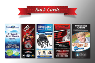 design rack cards, dl flyer, post card or door hanger in 24 hours