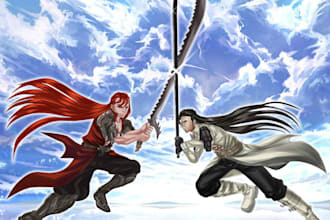create best scene of anime artwork for you