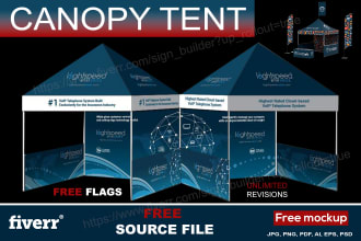 design promotional tent, canopy, outdoor flag, table cover