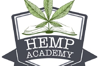 design hemp academy logo in 24 hours