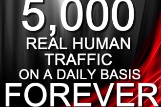 guarantee you over 5,000 daily targeted traffic to your site everyday FOREVER