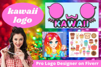 professionally design chibi, cute kawaii logo for you