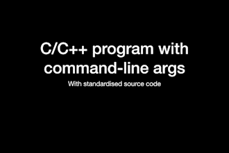 write a standardised c or c plus plus command line program