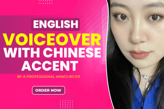 record english voice over with chinese accent
